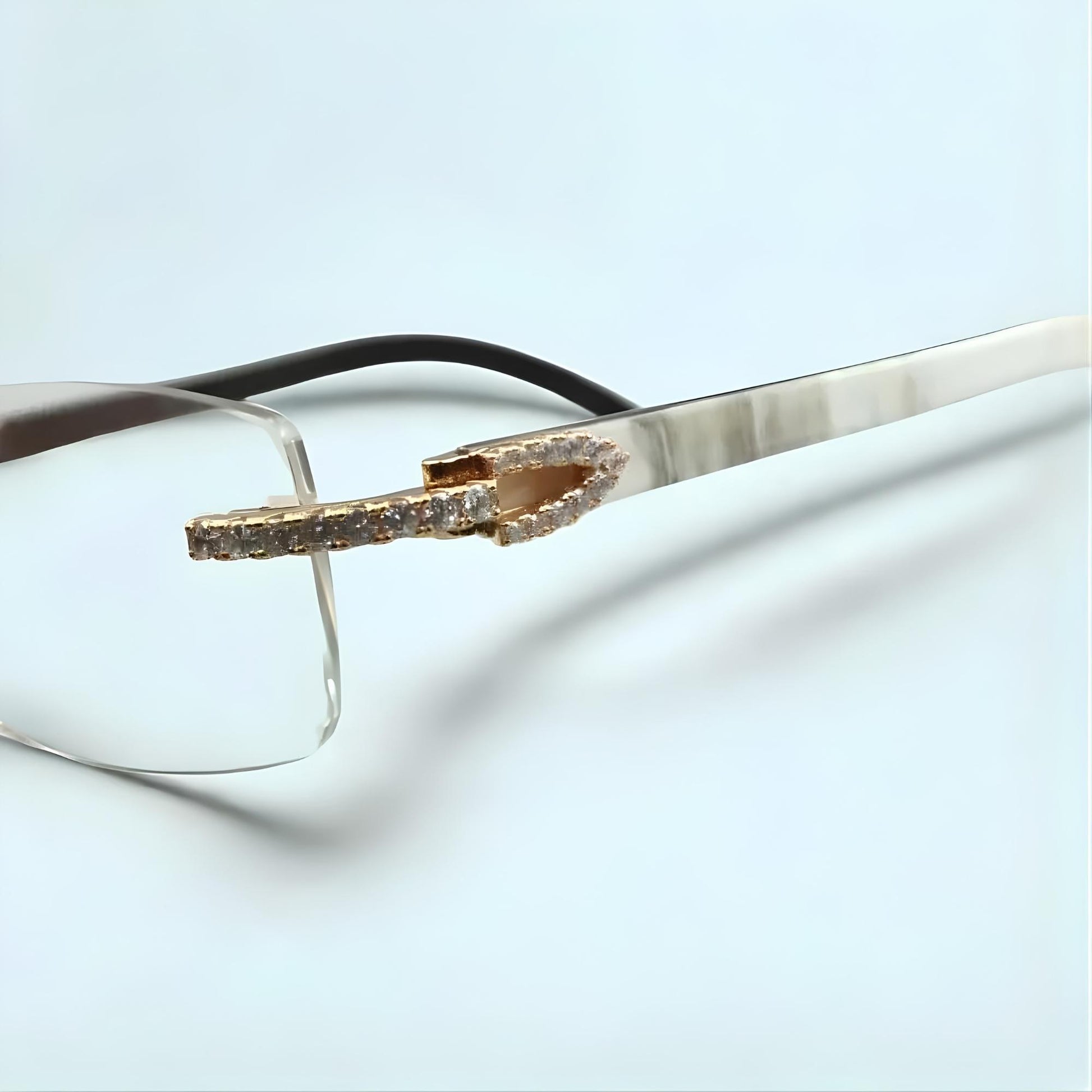 CZ White Buffs Clear Lens - Dolla Shades