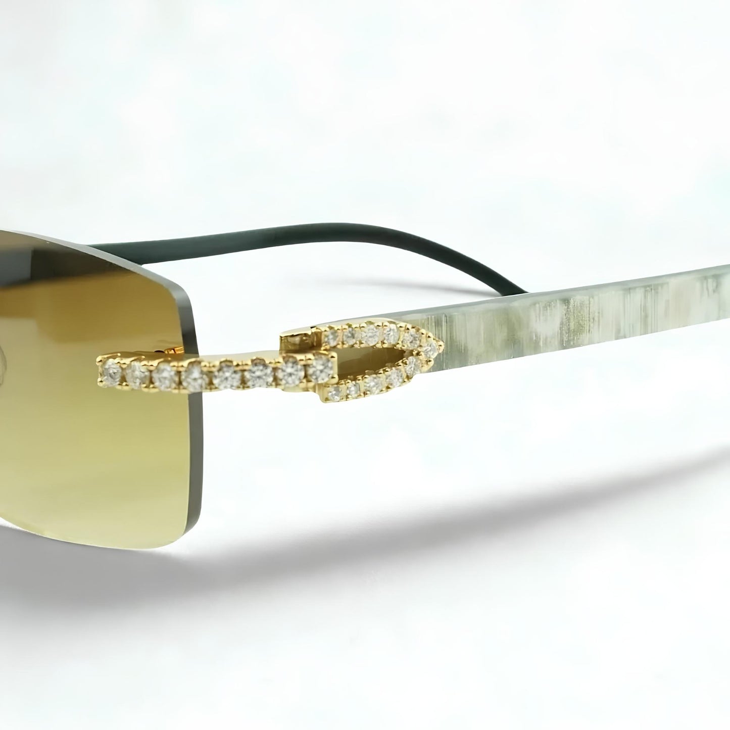 Iced Out White Buffs Brown Lens