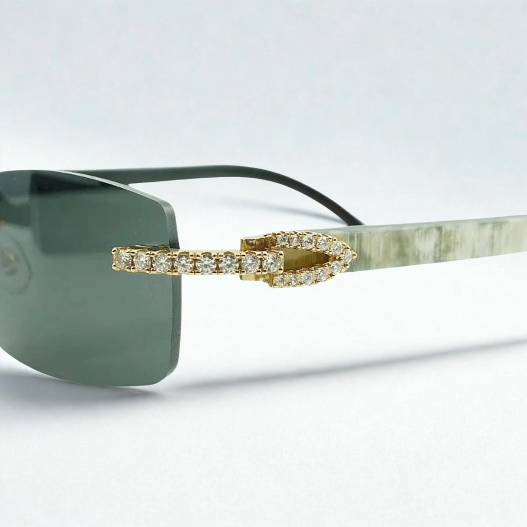 Iced Out White Buffs Black Lens