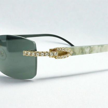 Iced Out White Buffs Black Lens