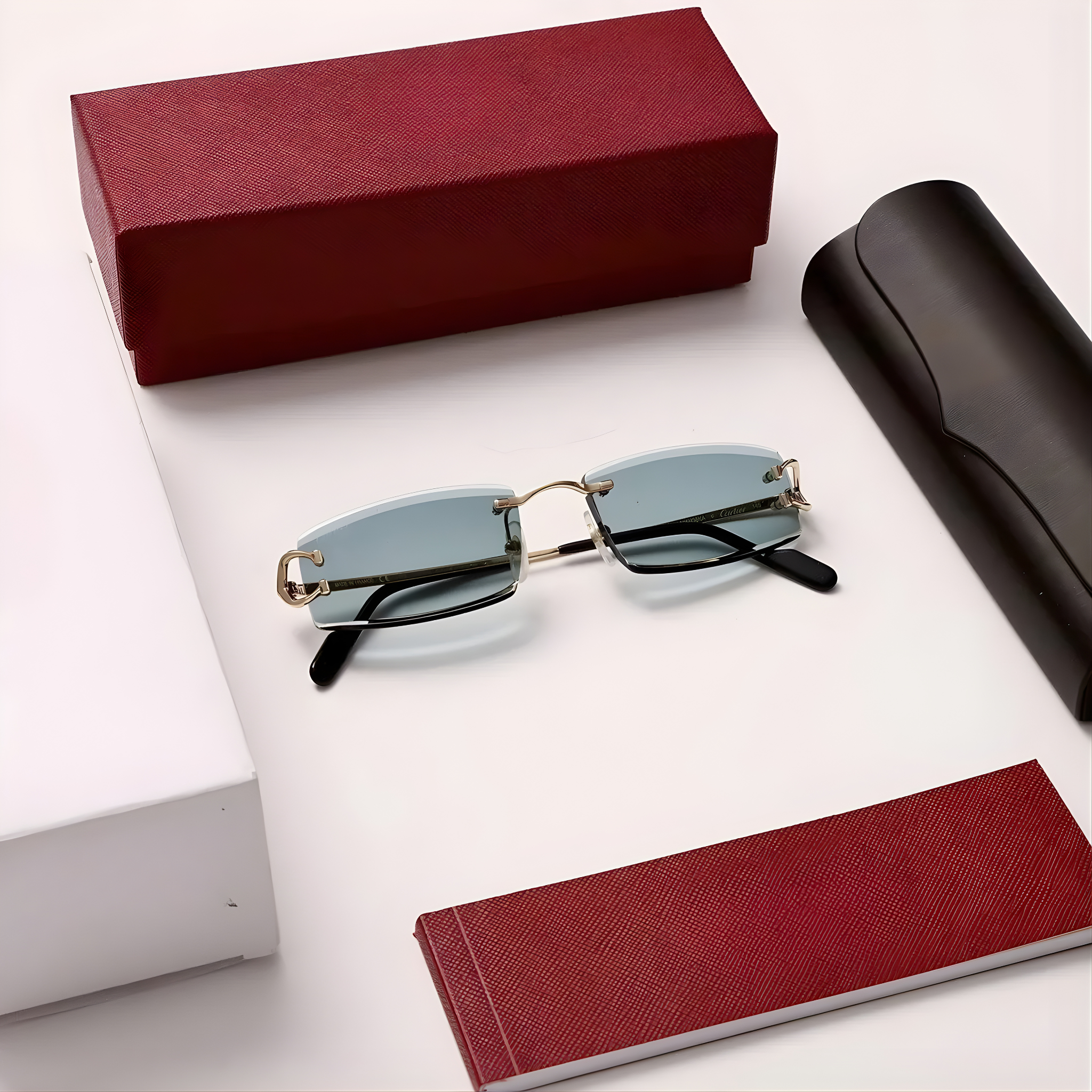 Gold Leopard Frames - Red Lenses - Dolla Shades