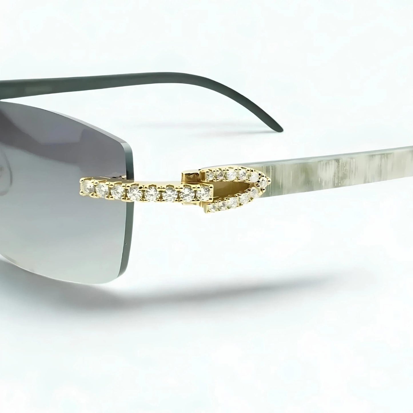 Iced Out White Buffs Silver Lens