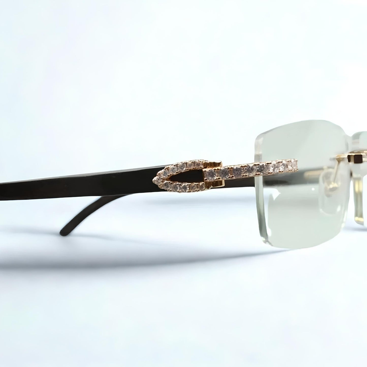 CZ Black Buffs Clear Lens - Dolla Shades