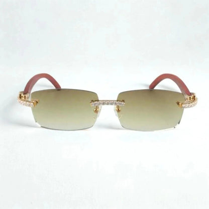 CZ Wooden Frames Brown Lens - Dolla Shades