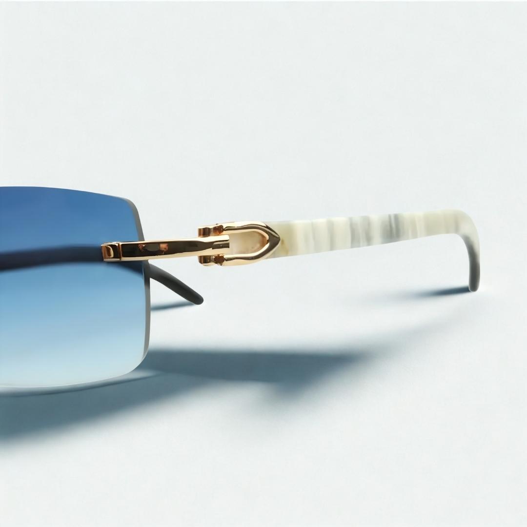 White Buffs Blue Lens