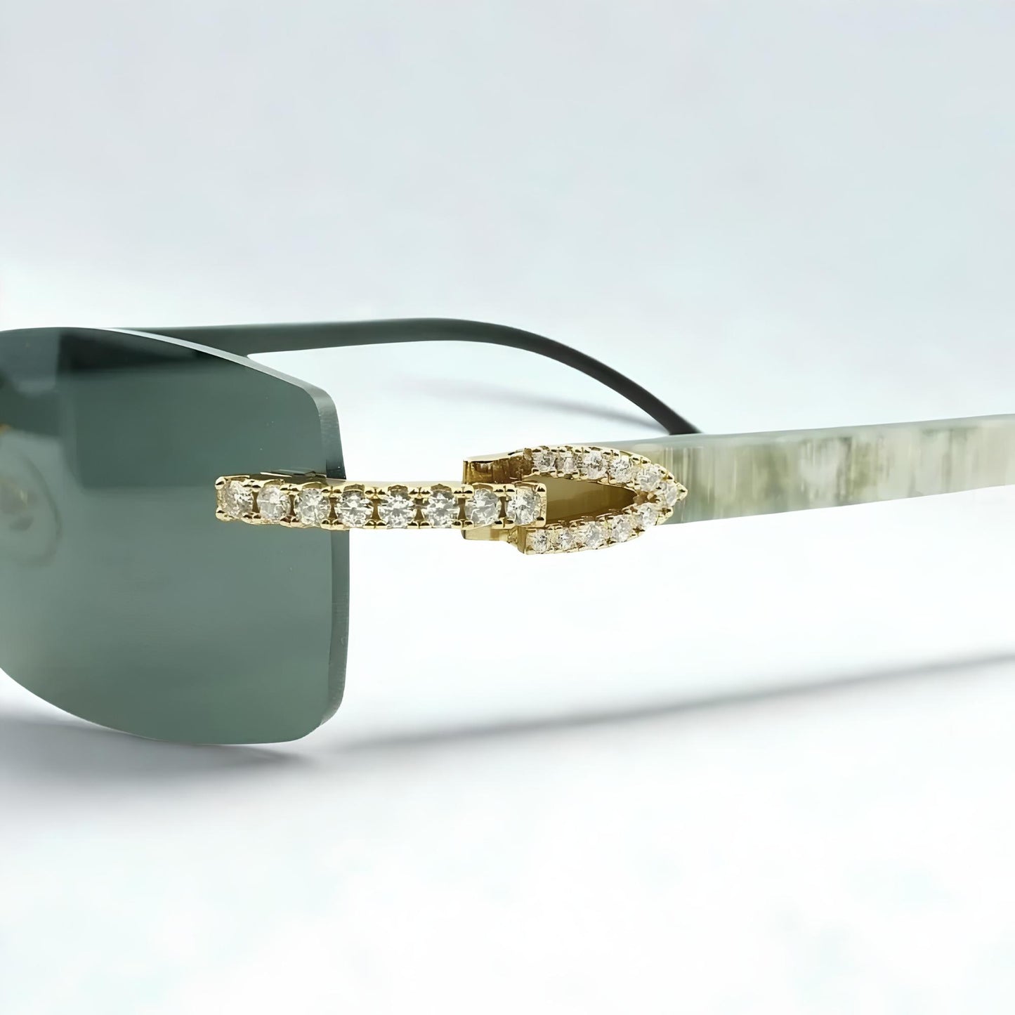 Iced Out White Buffs Black Lens