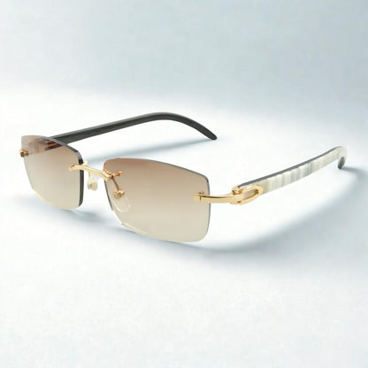 White Buffs Brown Lens