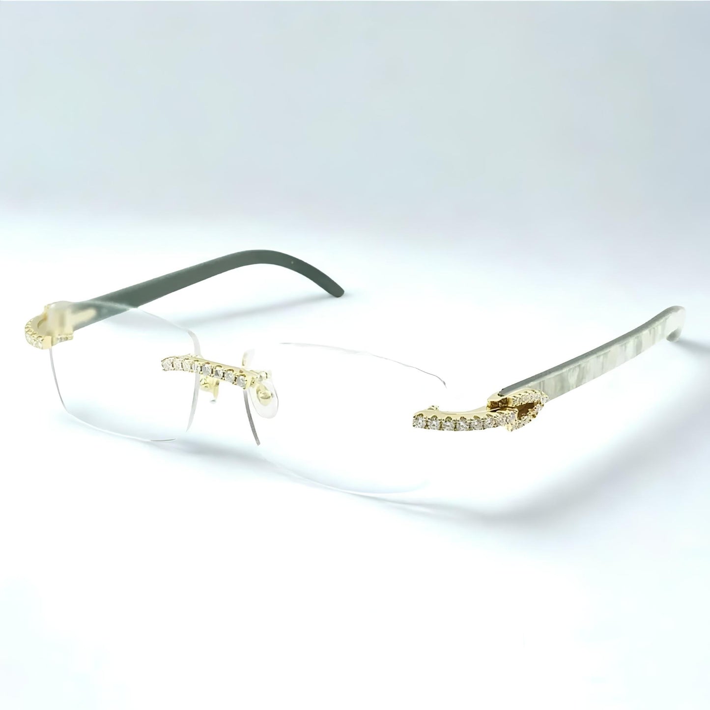 Iced Out White Buffs Silver Lens - Dolla Shades