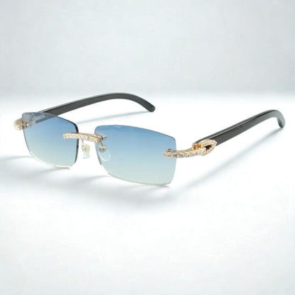 CZ Black Buffs Clear Lens - Dolla Shades