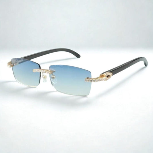 CZ Black Buffs Clear Lens - Dolla Shades