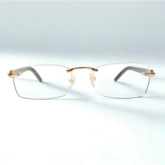 White Buffs Clear Lens - Dolla Shades