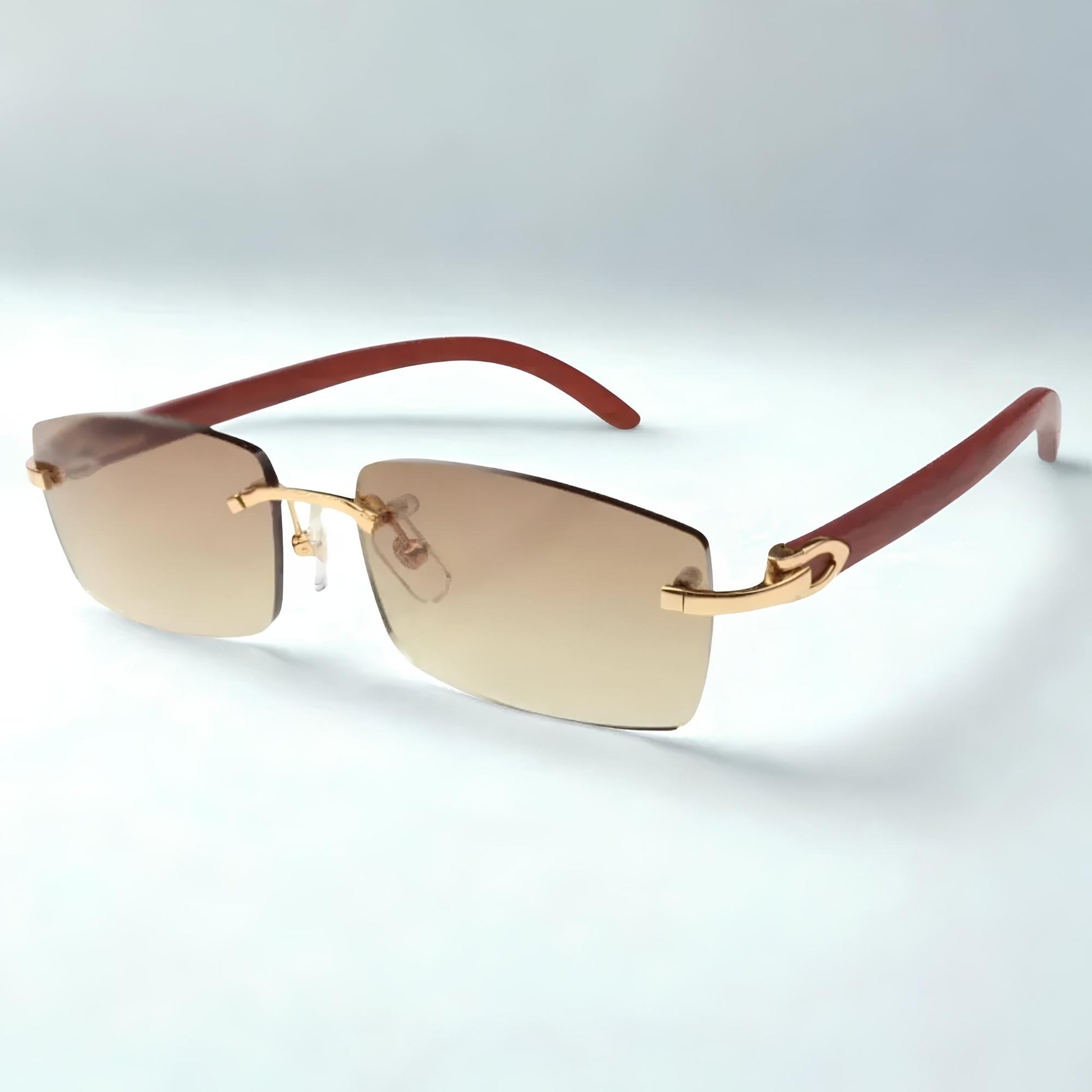 Wooden Frames - Blue Lens - Dolla Shades