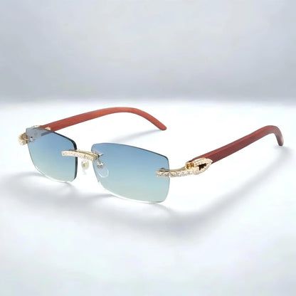 CZ Wooden Frames Clear Lens - Dolla Shades