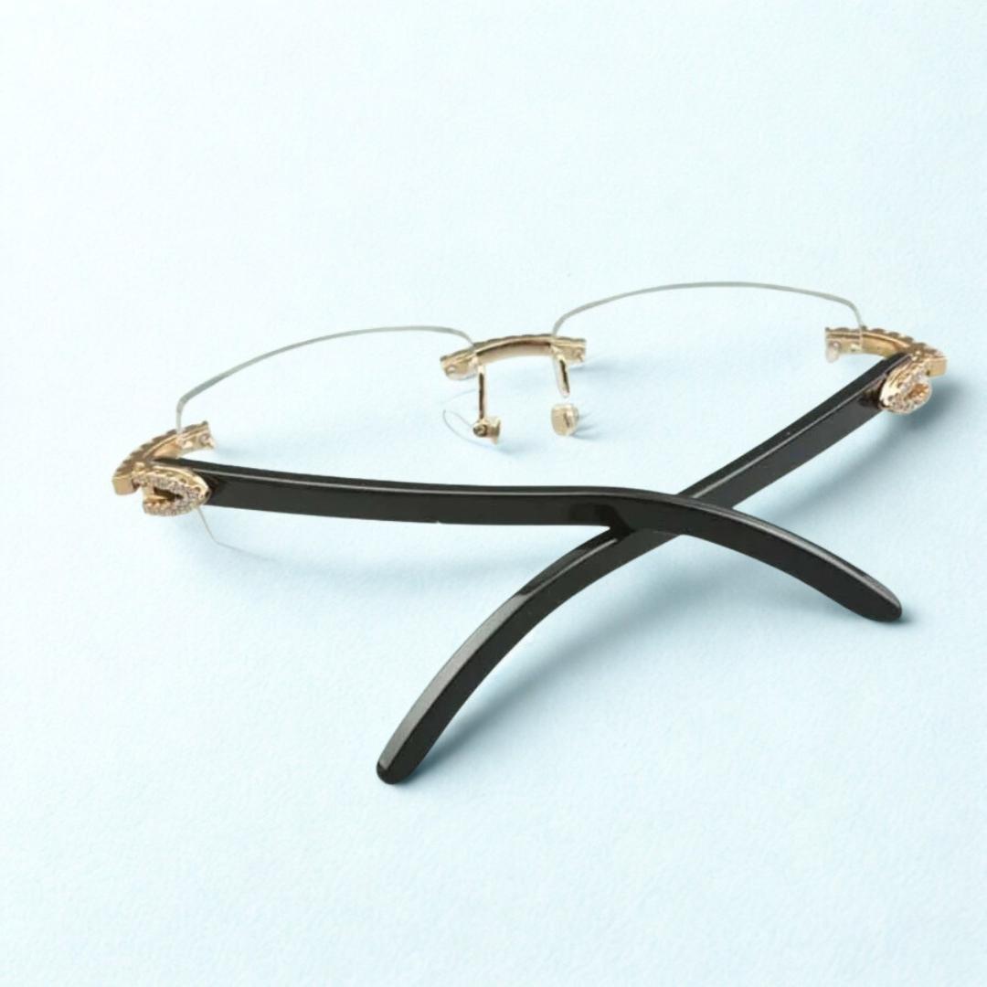 CZ Black Buffs Clear Lens - Dolla Shades