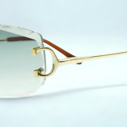 C Wires - Diamond Cut Green Lens - Dolla Shades