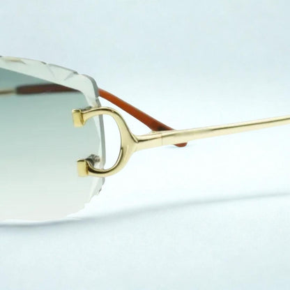C Wires - Diamond Cut Green Lens - Dolla Shades