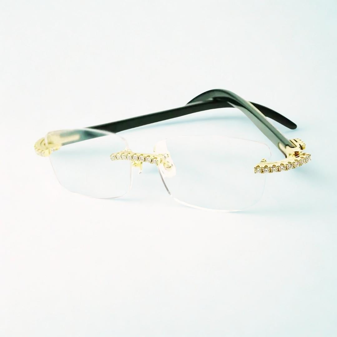 Iced Out White Buffs Clear Lens