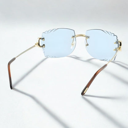 Iced Out C Wires - Diamond Cut Light Blue Lens