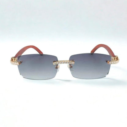 CZ Wooden Frames Clear Lens - Dolla Shades