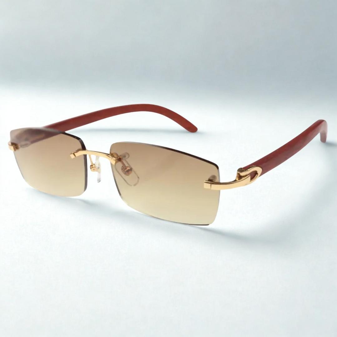 Wooden Frames - Blue Lens - Dolla Shades