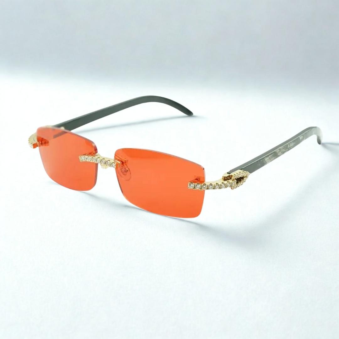 Iced Out Black Buffs Blue Lens