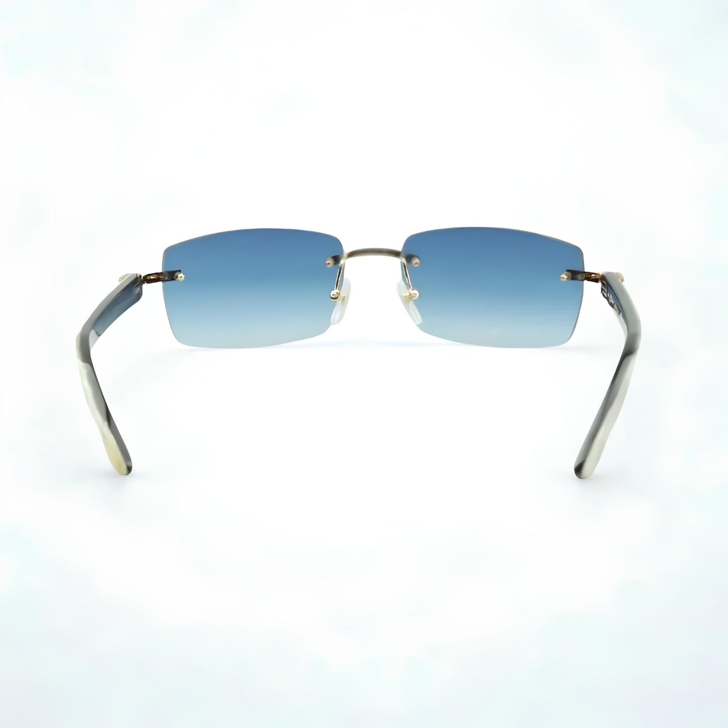 White Buffs Blue Lens - Dolla Shades