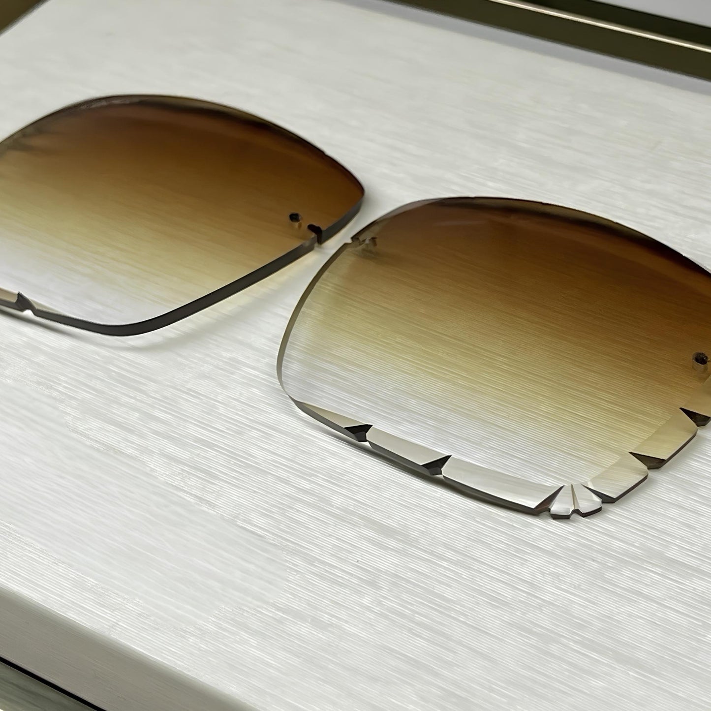 White Buffs Brown Cut Lens - Dolla Shades