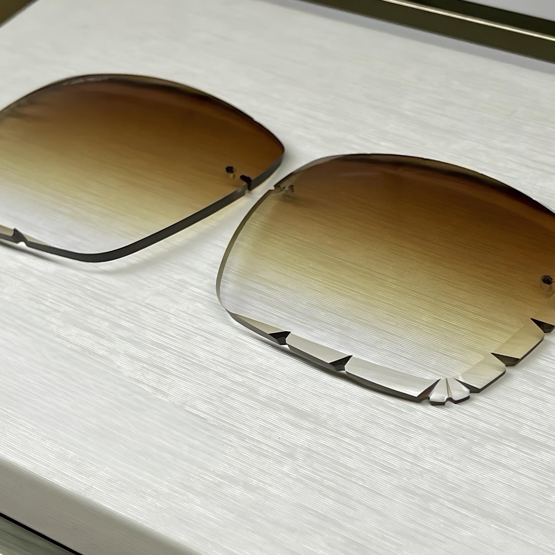 White Buffs Brown Cut Lens - Dolla Shades