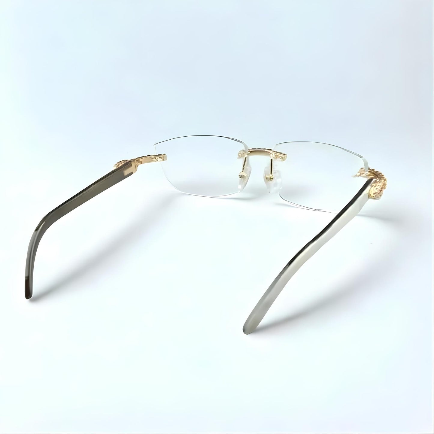 CZ White Buffs Clear Lens - Dolla Shades