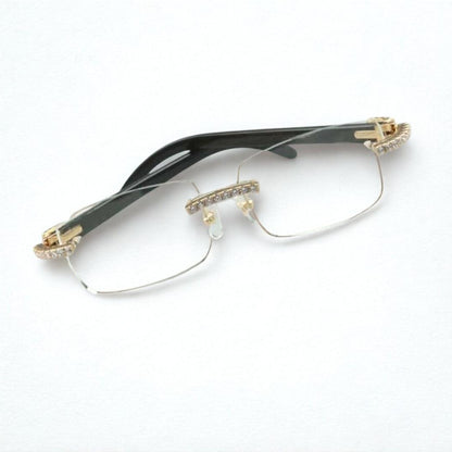 CZ Black Buffs Clear Lens - Dolla Shades
