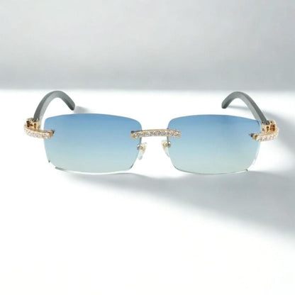 CZ Black Buffs Clear Lens - Dolla Shades