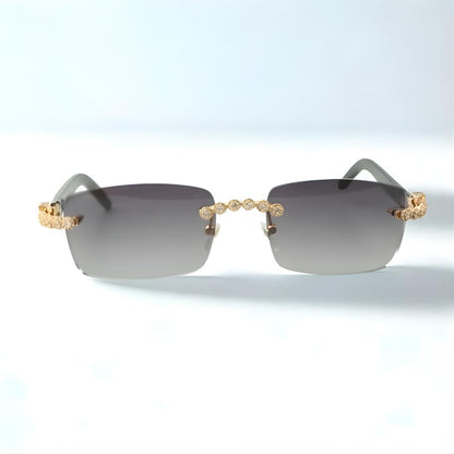 Bouquet White Buffs Silver Lens - Dolla Shades