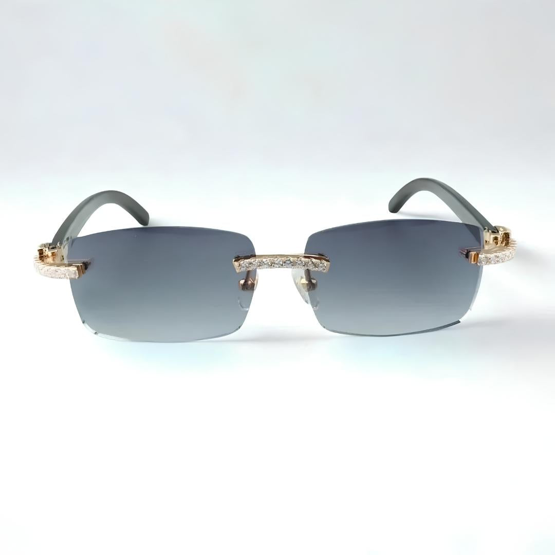 CZ Black Buffs Blue Lens - Dolla Shades