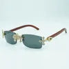 Iced Out Cross Wooden Frames - Brown Lens