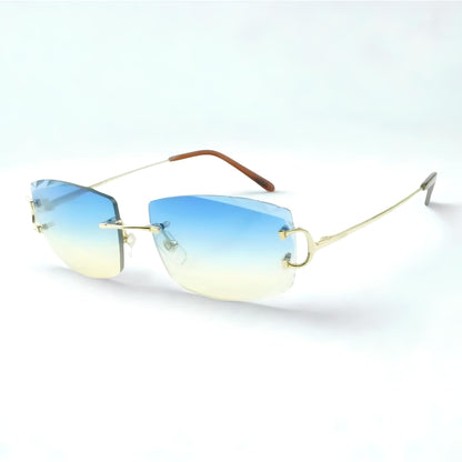 C Wires - Diamond Cut Two Tone Blue Lens - Dolla Shades