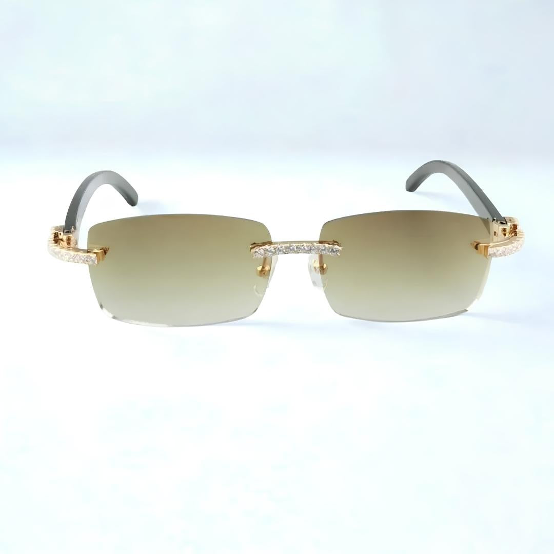 CZ Black Buffs Blue Lens - Dolla Shades