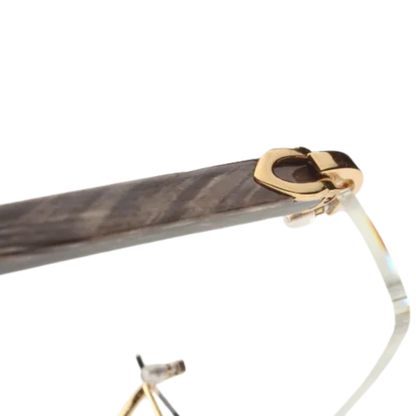 Black Buffs Clear Lens Sunglasses | Premium Rimless Eyewear