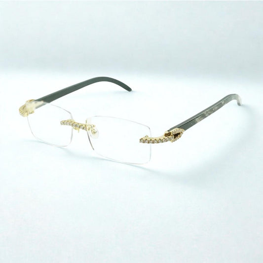 Iced Out Black Buffs Clear Lens