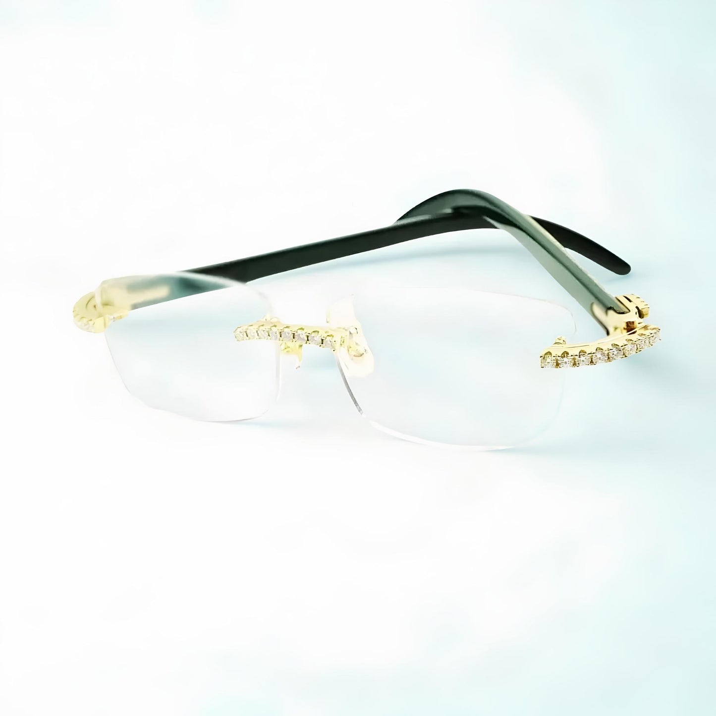 Iced Out White Buffs Clear Lens - Dolla Shades