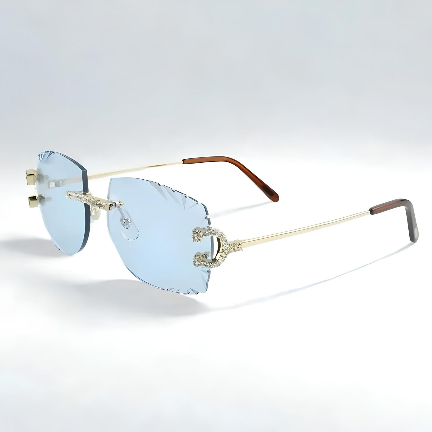 Iced Out C Wires - Diamond Cut Yellow Lens - Dolla Shades