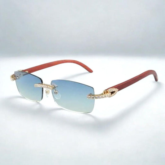 CZ Wooden Frames Clear Lens - Dolla Shades