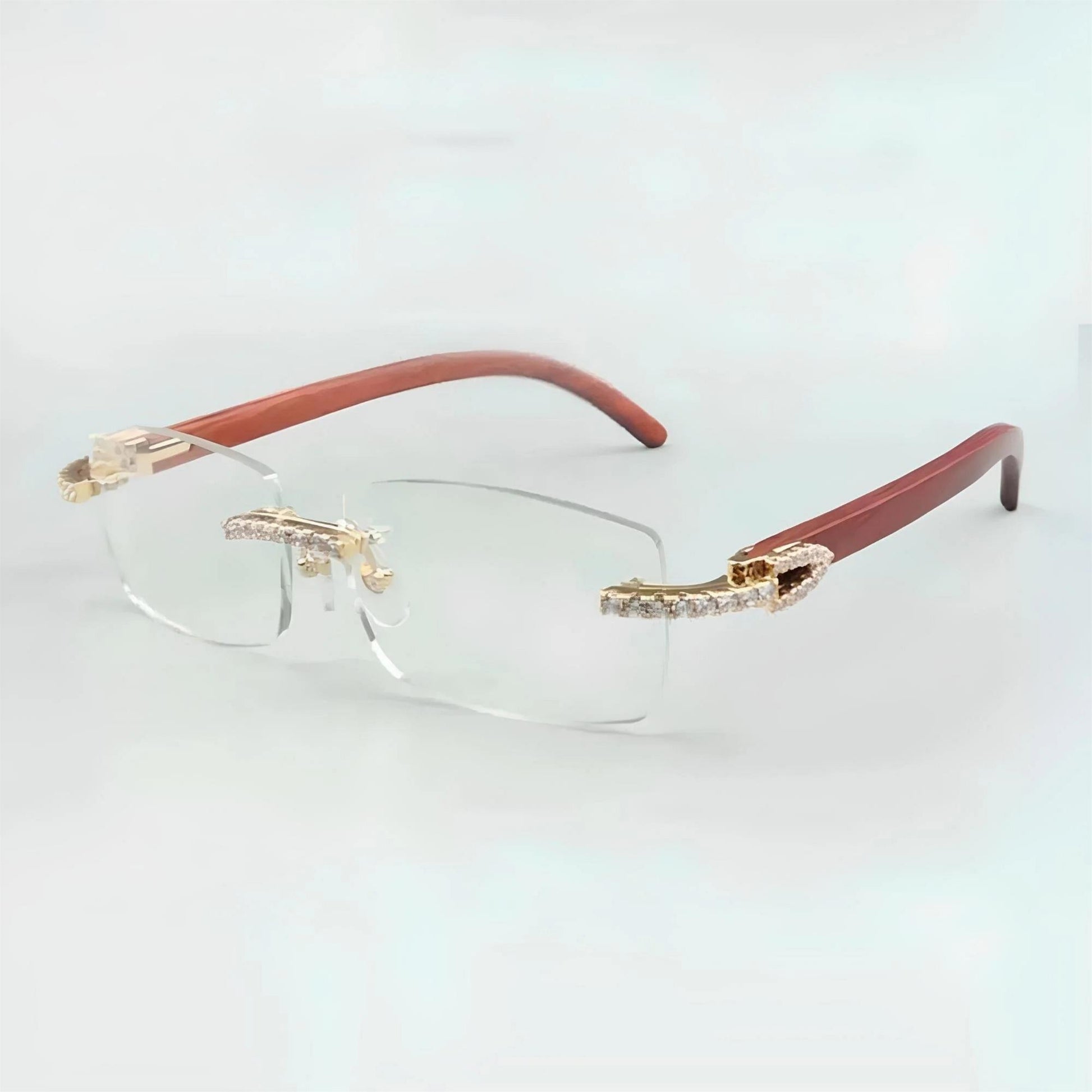 CZ Wooden Frames Clear Lens - Dolla Shades