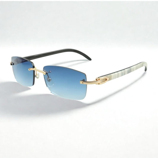 White Buffs Blue Lens