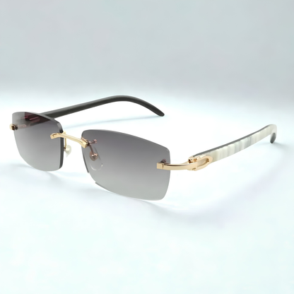 White Buffs Silver Lens - Dolla Shades