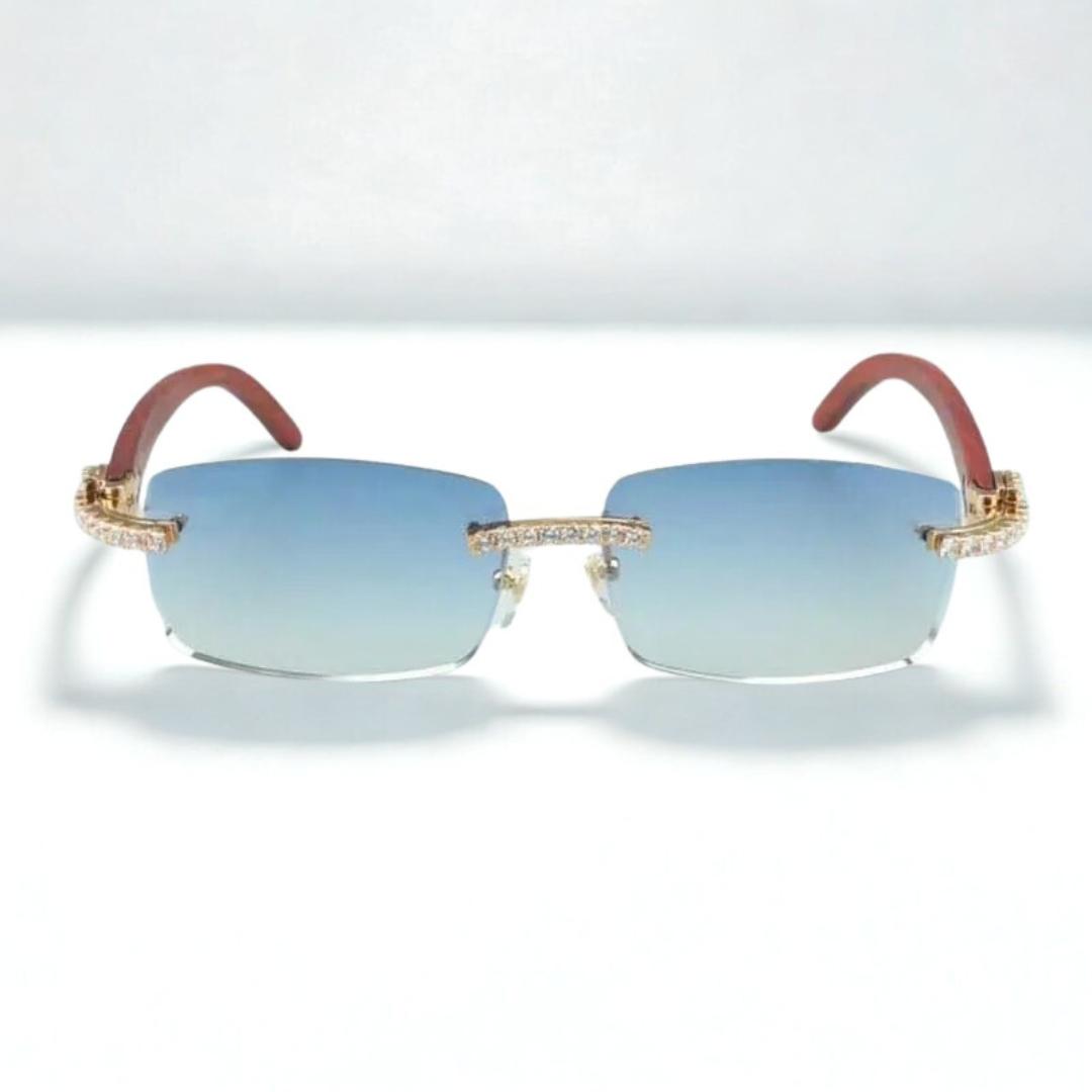 CZ Wooden Frames Clear Lens - Dolla Shades