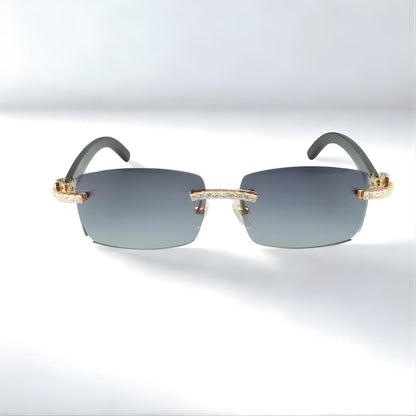 CZ White Buffs Silver Lens - Dolla Shades