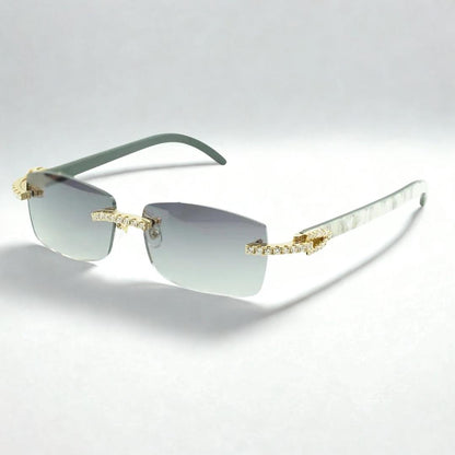 Iced Out White Buffs Black Lens