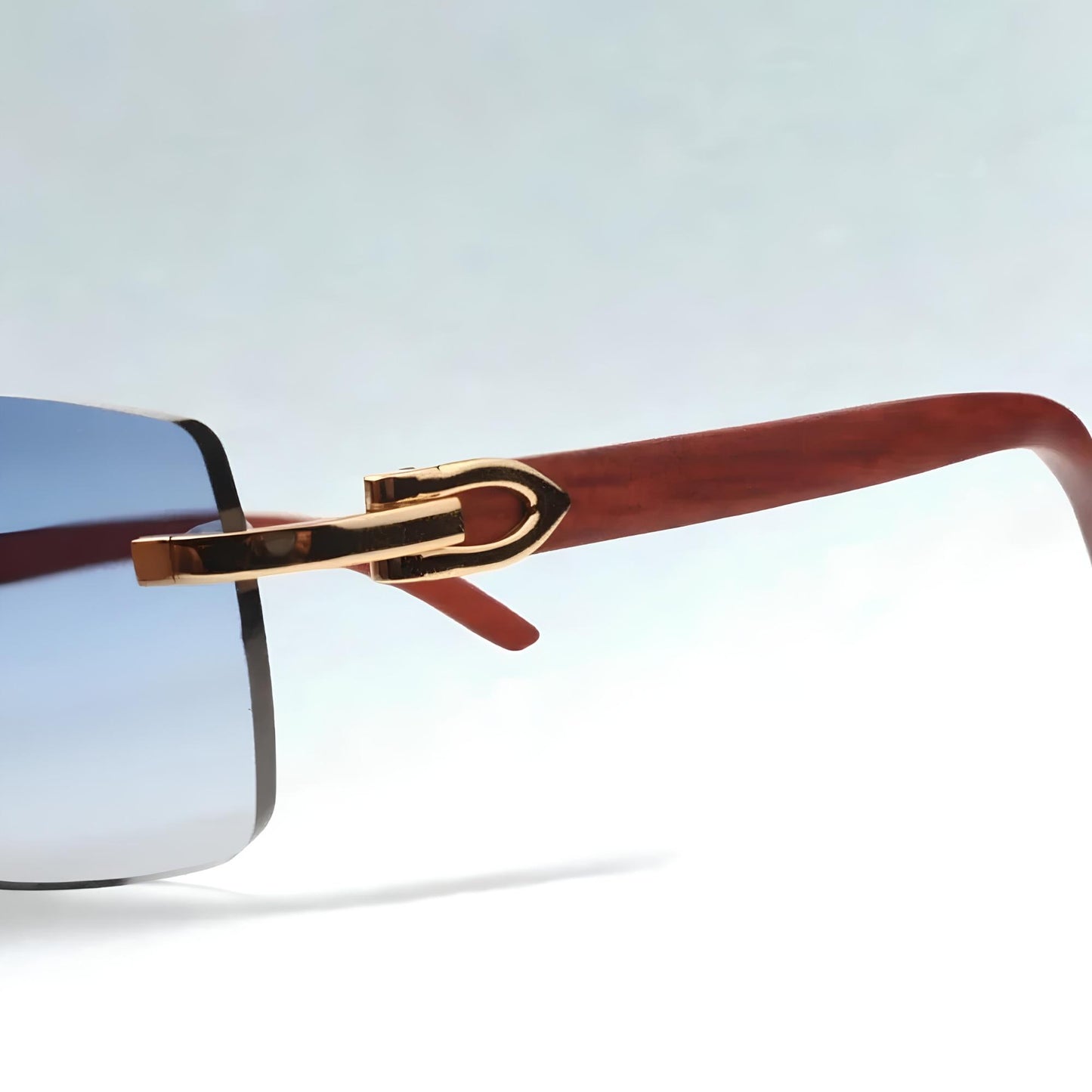 Wooden Frames - Blue Lens - Dolla Shades