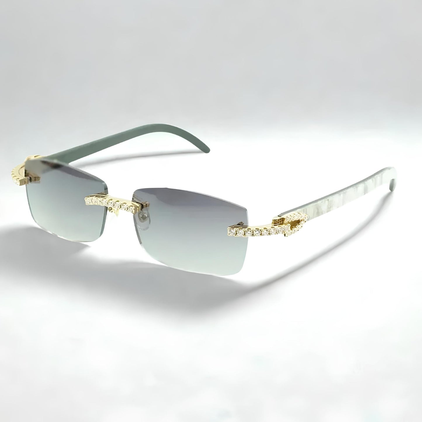 Iced Out White Buffs Black Lens