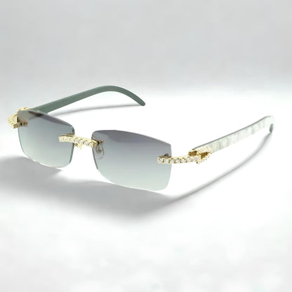 Iced Out White Buffs Black Lens